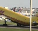 Tail strike A300 linii DHL na lotnisku London Heathrow, fot. FR24