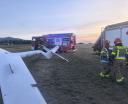 Miejsce upadku szybowca SZD 50-3 Puchacz (SP-3256) (fot. Komenda Miejska Państwowej Straży Pożarnej w Bielsku-Białej)