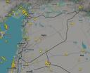 Ruch lotniczy nad Syrią - 06.2026 (fot. flightradar24.com)