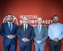 Od lewej mgr inż. K. Kucharski, prof. PRz A. Marciniec, prof. J. Sęp, mgr inż. S. Prucnal (fot. Beata Motyka, Politechnika Rzeszowska)