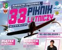 33. Piknik Lotniczy w Trzebiczu Nowym plakat z programem (fot. agroturlot.pl)