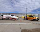 Transport rannych z Węgier na pokładzie samolotu Learjet LPR, fot. LPR