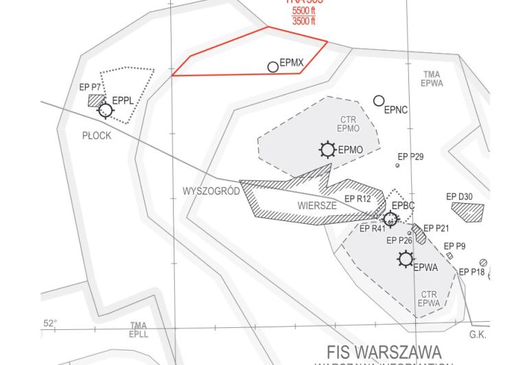 Strefa czasowo wydzielona EPTR 505 w związku z lotami szybowcowymi w rejonie Milewa (EPMX) 