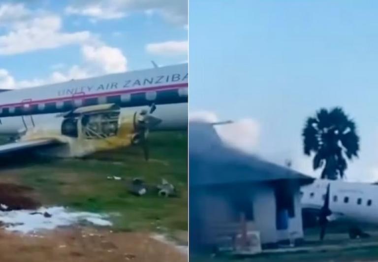 Dwa oddzielne wypadki EMB-120 na pasie startowym Kikoboga w Parku Narodowym Mikumi w Tanzanii