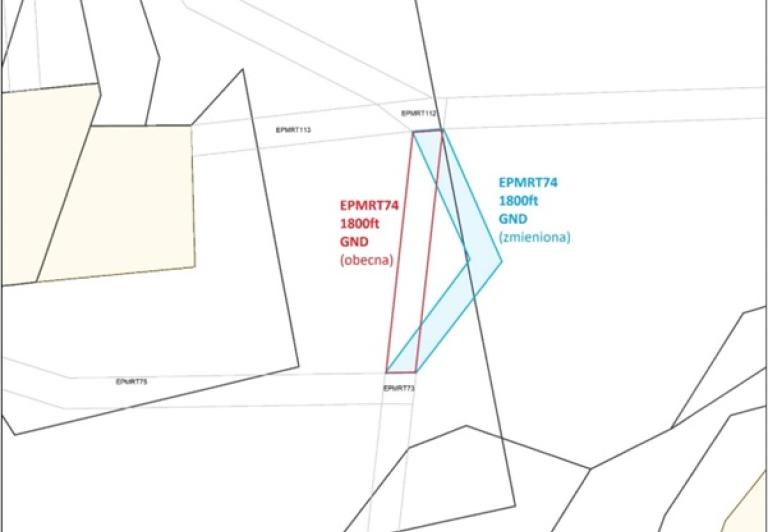 Konsultacje PAŻP - zmiana granic poziomych strefy EPMRT74