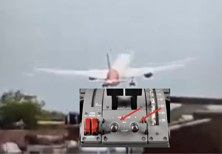 B787 VT-ANB Fuel Cut Off switch