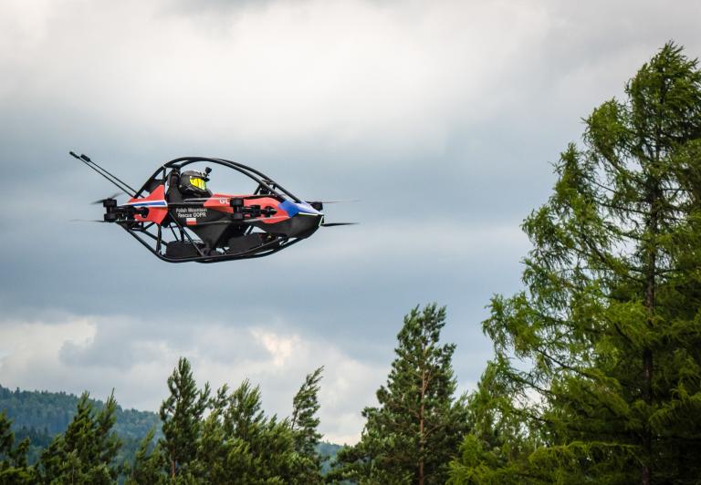 GOPR testuje Jetson ONE – pierwsze w Polsce testy załogowego statku powietrznego eVTOL w ratownictwie górskim