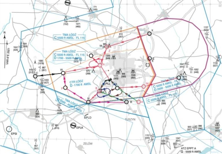 Konsultacje społeczne reorganizacji siatki punktów i tras VFR w okolicach lotniska EPLL oraz powiększenia CTR i TMA Łódź na południe od lotniska