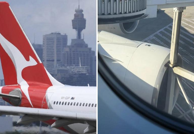 A380 linii Qantas uszkodzony przez rękaw lotniskowy w Sydney 