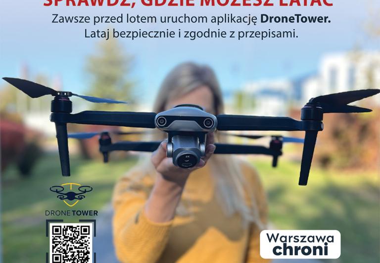 „Zanim wystartujesz dronem, sprawdź, gdzie możesz latać” – wspólna kampania edukacyjna w Warszawie