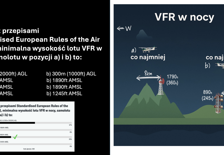 Narodowa Kontrola Wiedzy Teoretycznej minimalne wysokości lotu w nocy wg SERA ODPOWIEDŹ