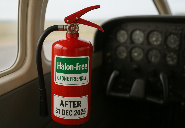 Gaśnice HALON FREE w kokpitach po 31 grudnia 2025