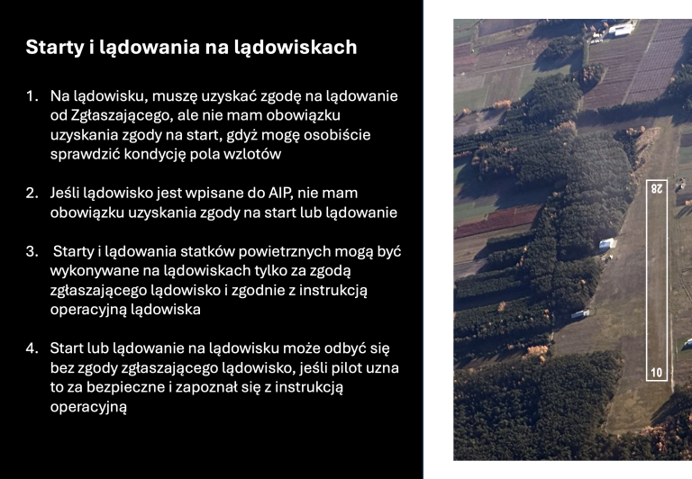 Narodowa Kontrola Wiedzy Teoretycznej KWT: użytkowanie lądowisk