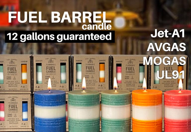 Fuel Barrel / Świeczka Beczka - paliwo lotniczego klimatu