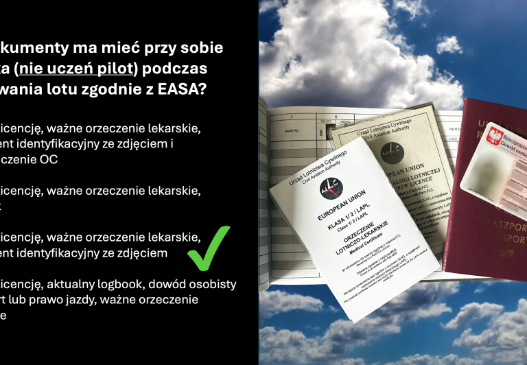 KWT - niezbędna dokumentacja pilota, pilotki z prawidłową odpowiedzią