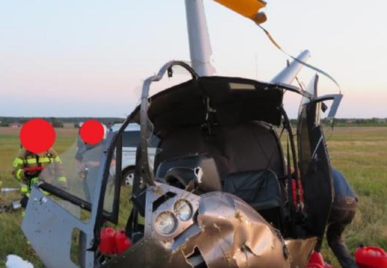 Wypadek śmigłowca R44 Cadet, fot. źródło_PKBWL