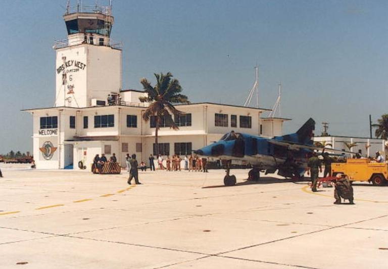 Kubański myśliwiec Mig-23 w bazie Key West na Florydzie, fot. MilitaryAviationChronicles