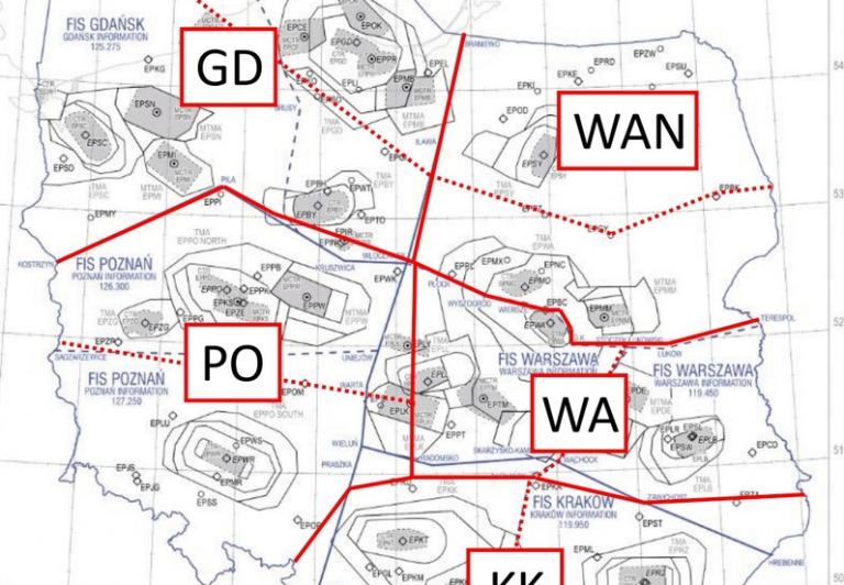 Zmiana granic poziomych sektorów FIS, fot. pansa_pl