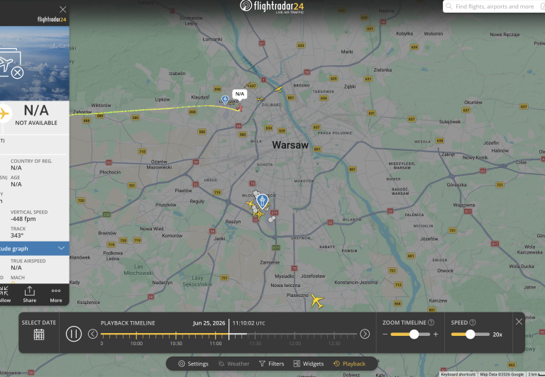 Cirrus SR22T SP-GOS źródło: Flightradar24