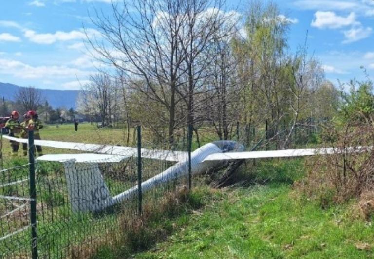 Wypadek szybowca na EPBA, fot. źródło PKBWL