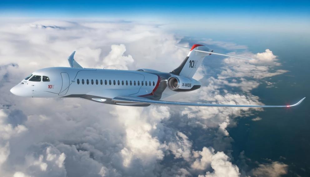 Certyfikacja Falcona 10X firmy Dassault Aviation w 2027 r.