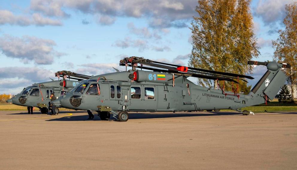 Pierwsze śmigłowce Black Hawk zakupione w USA wzmocniły obronę Litwy