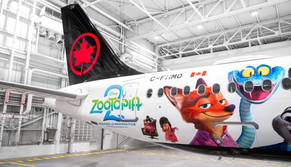 Air Canada wprowadza nowe malowanie Disneya „Zootopia 2” na A220