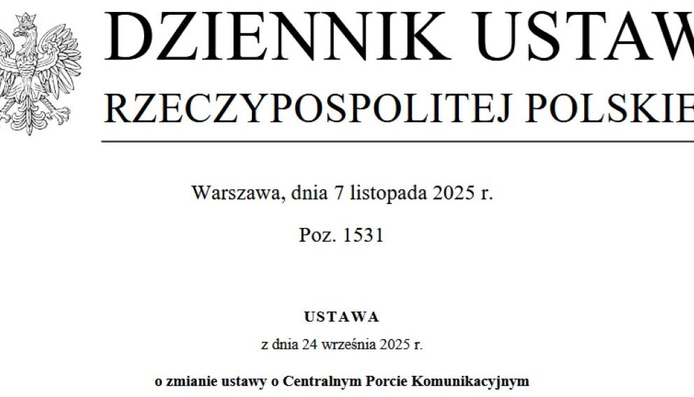 Ustawa o zmianie ustawy o Centralnym Porcie Komunikacyjnym