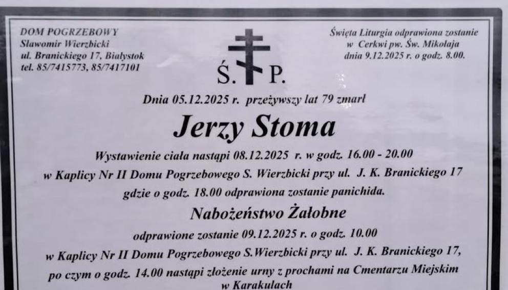 Zmarł Jerzy Stoma