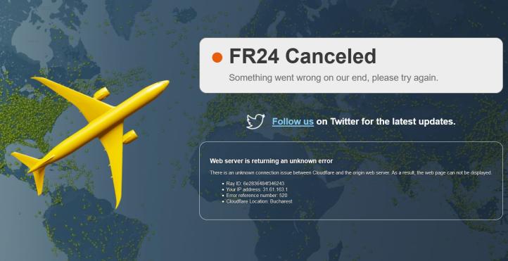 Flightradar24 error