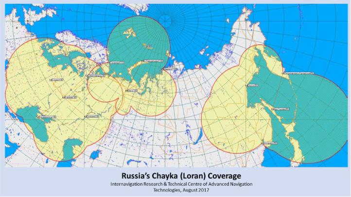 Pokrycie systemu Loran w Rosji, fot. gpsworld