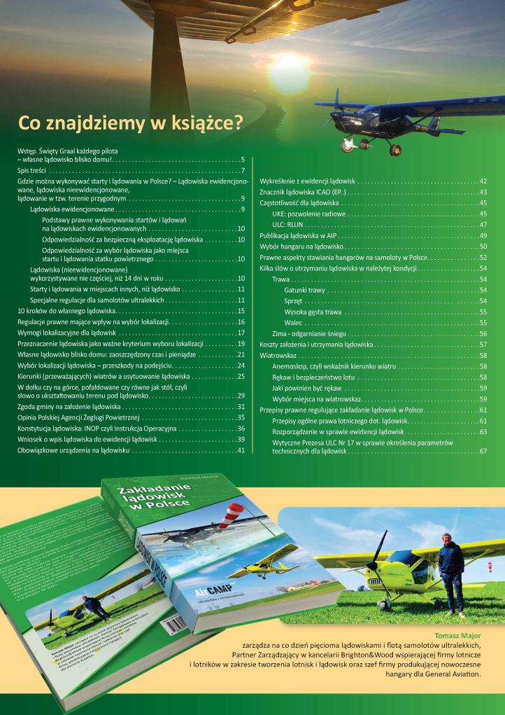 Zakładanie lądowisk - spis treści. Tomasz Major - Air Camp
