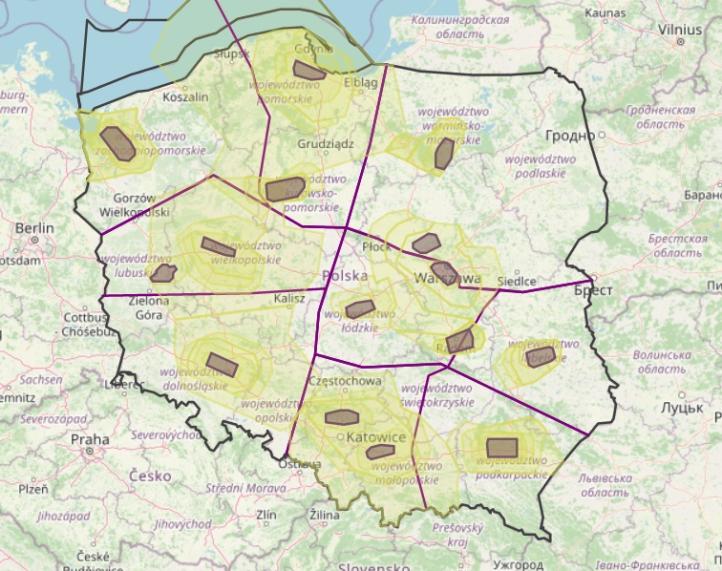 CTR i TMA w polskiej przestrzeni powietrznej - stan 11.04.2022