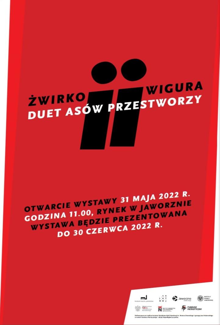 Żwirko i Wigura - duet asów przestworzy. Nowa wystawa plenerowa na Rynku w Jaworznie - plakat (fot. UM w Jaworznie)