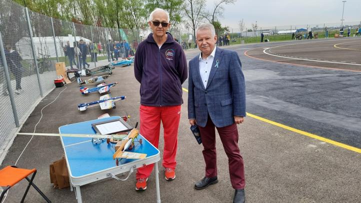 Jerzy Makula – Prezes Aeroklubu Polskiego na torze modelarskim w Gliwicach (fot. Bogdan Wierzba)