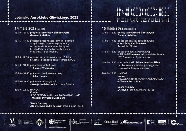 Noce pod skrzydłami - program (fot. Aeroklub Gliwicki)