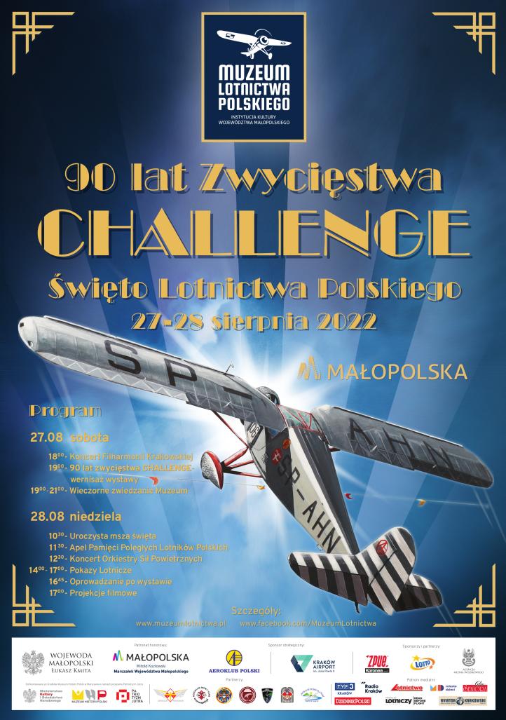 90 lat Zwycięstwa Challenge - Święto Lotnictwa Polskiego - plakat (fot. Muzeum Lotnictwa Polskiego)