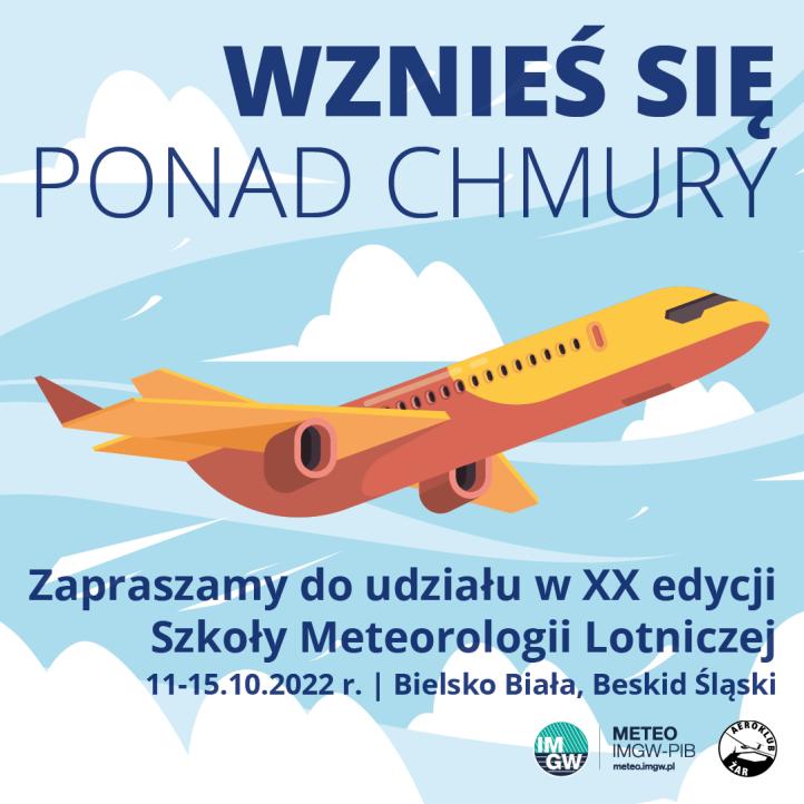 Plakat - XX edycja Szkoły Meteorologii Lotniczej