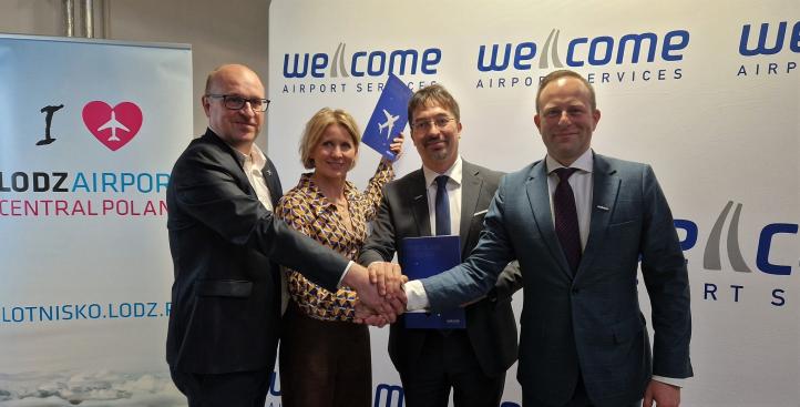 Podpisanie umowy o współpracy przez Port Lotniczy Łódź i Welcome Airport Services (fot. Port Lotniczy Łódź)2