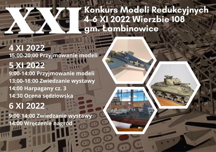 XXI Konkurs Modeli Redukcyjnych Łambinowice 2022 - plakat (fot. modelezlambinowic.pl)