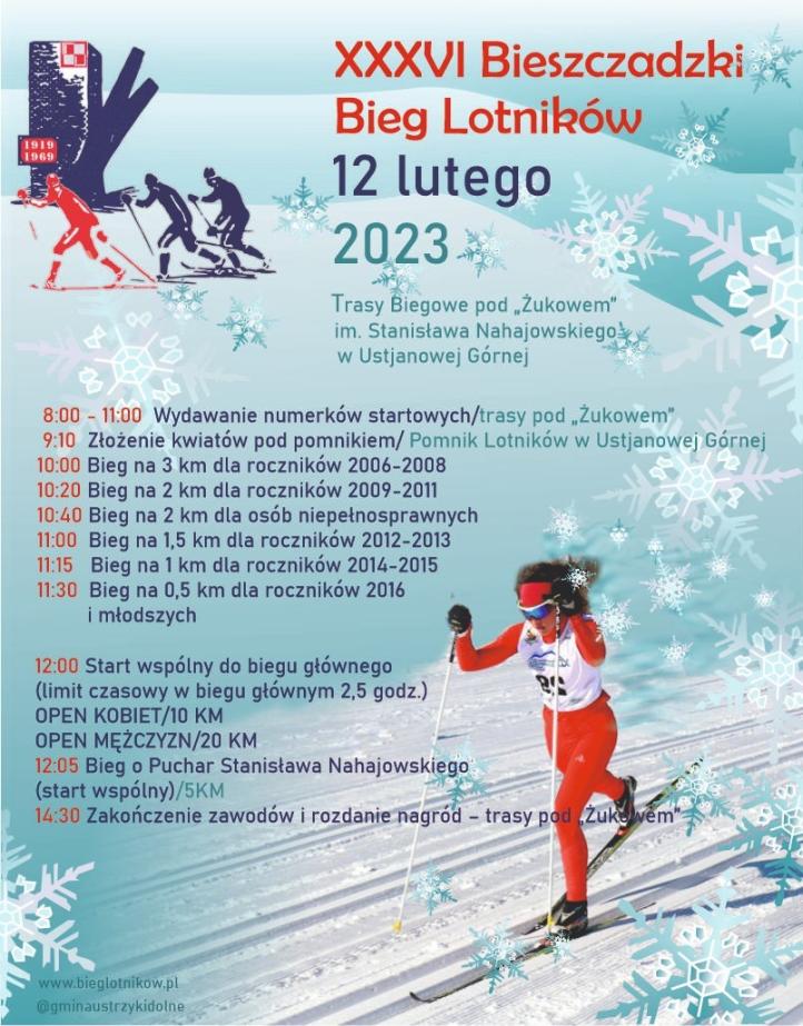 XXXVI Bieszczadzki Bieg Lotników 2023 - plakat (fot. bieglotnikow.pl)