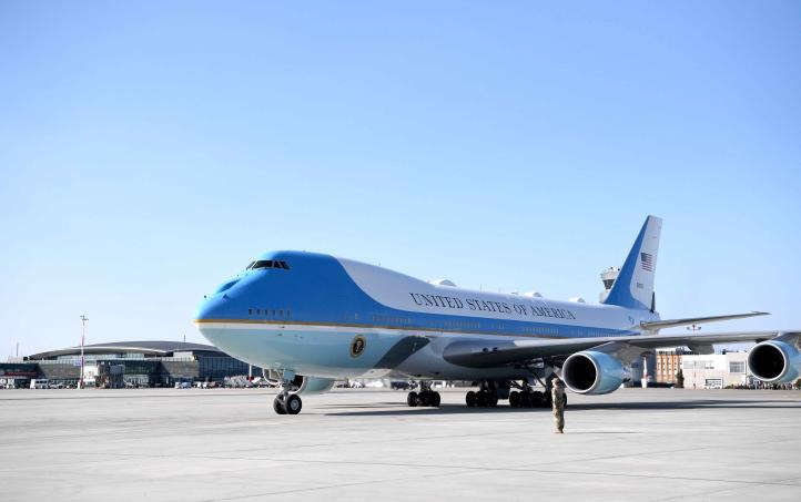 Air Force One na lotnisku w Jasionce (fot. materiały prasowe portu lotniczego Rzeszów-Jasionka)