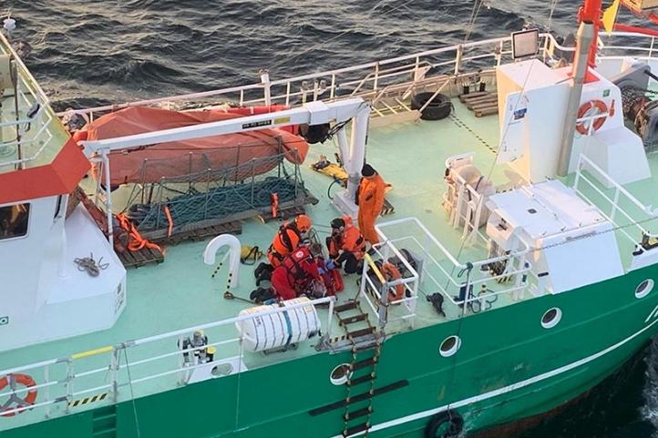 Akcja ratunkowa BLMW na pokładzie statku