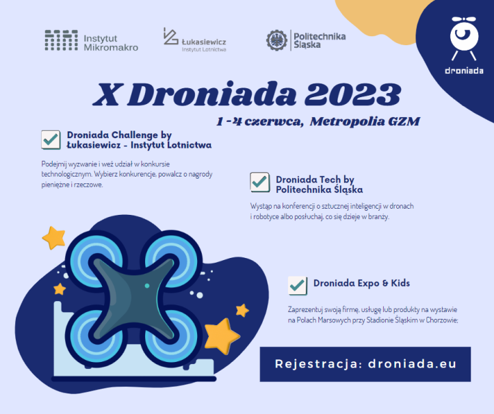 Droniada 2023 - plakat (fot. droniada.eu)