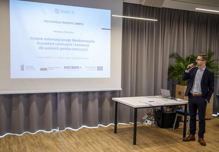Prezentacja projektu i systemu SAMPLE dla polskich portów lotniczych (fot. Piotr Bożyk, PAŻP)