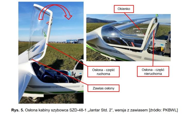 Osłona kabiny szybowca SZD-48-1 Jantar Std. 2