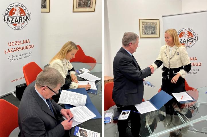 Uczelnia Łazarskiego i PKBWL podpisały porozumienie o współpracy (fot. Uczelnia Łazarskiego)