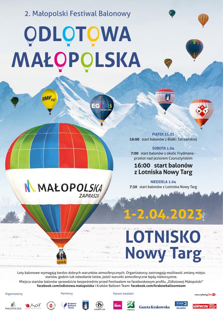 2. Małopolski Festiwal Balonowy "Odlotowa Małopolska" - plakat (fot. materiały prasowe)