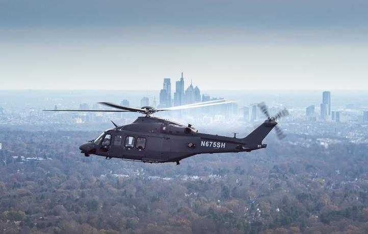 Boeing MH-139 Grey Wolf w locie (fot. Leonardo)2