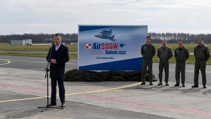 Mariusz Błaszczak, wicepremier-minister obrony narodowej o Air Show 2023 w Radomiu (fot. Agencja Mienia Wojskowego)